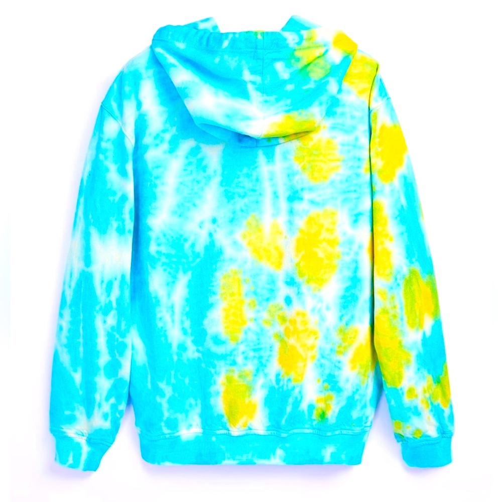 Zara tie dye sweatshirt turquoise yellow, designer Streetwear - Picture 2 of 8